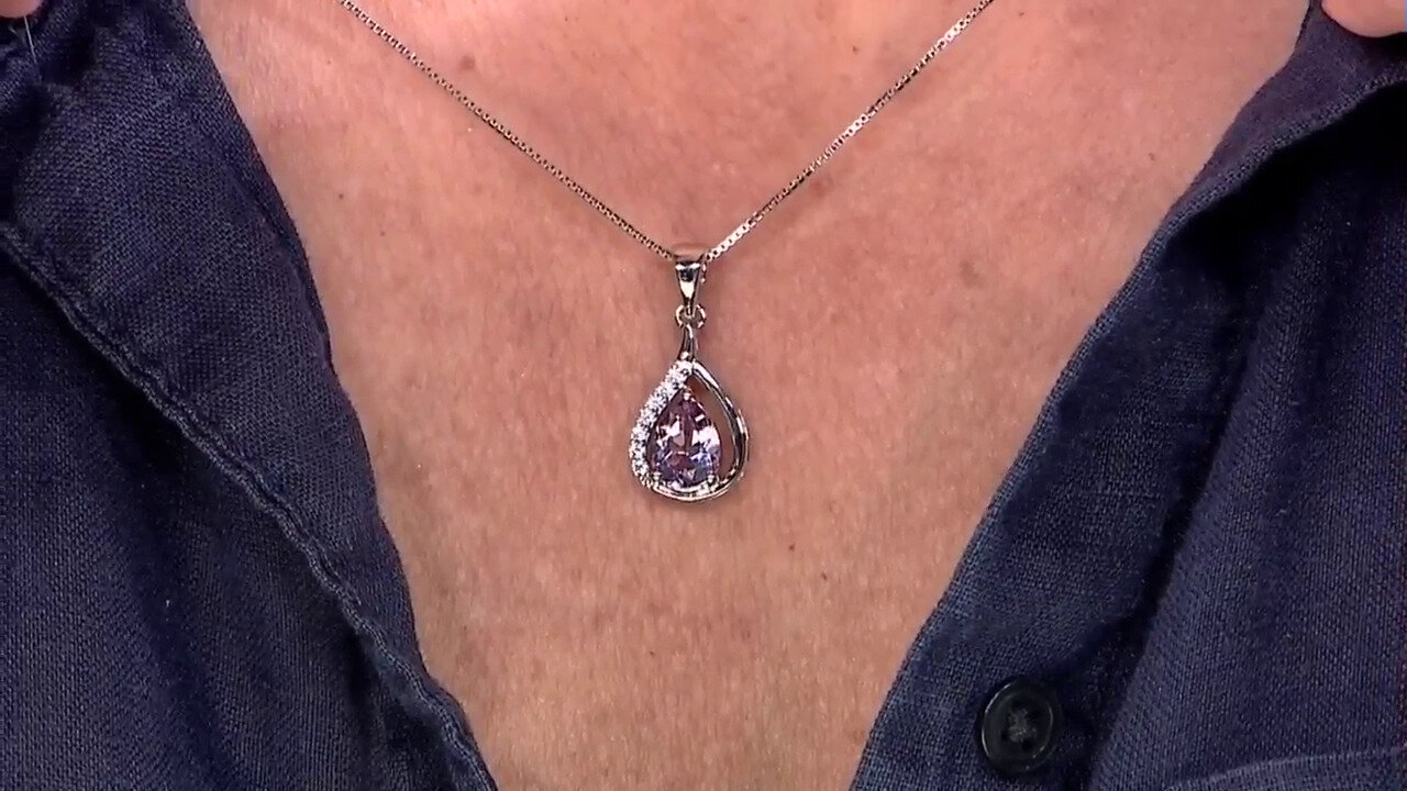 Video Rose de France Amethyst Silver Pendant