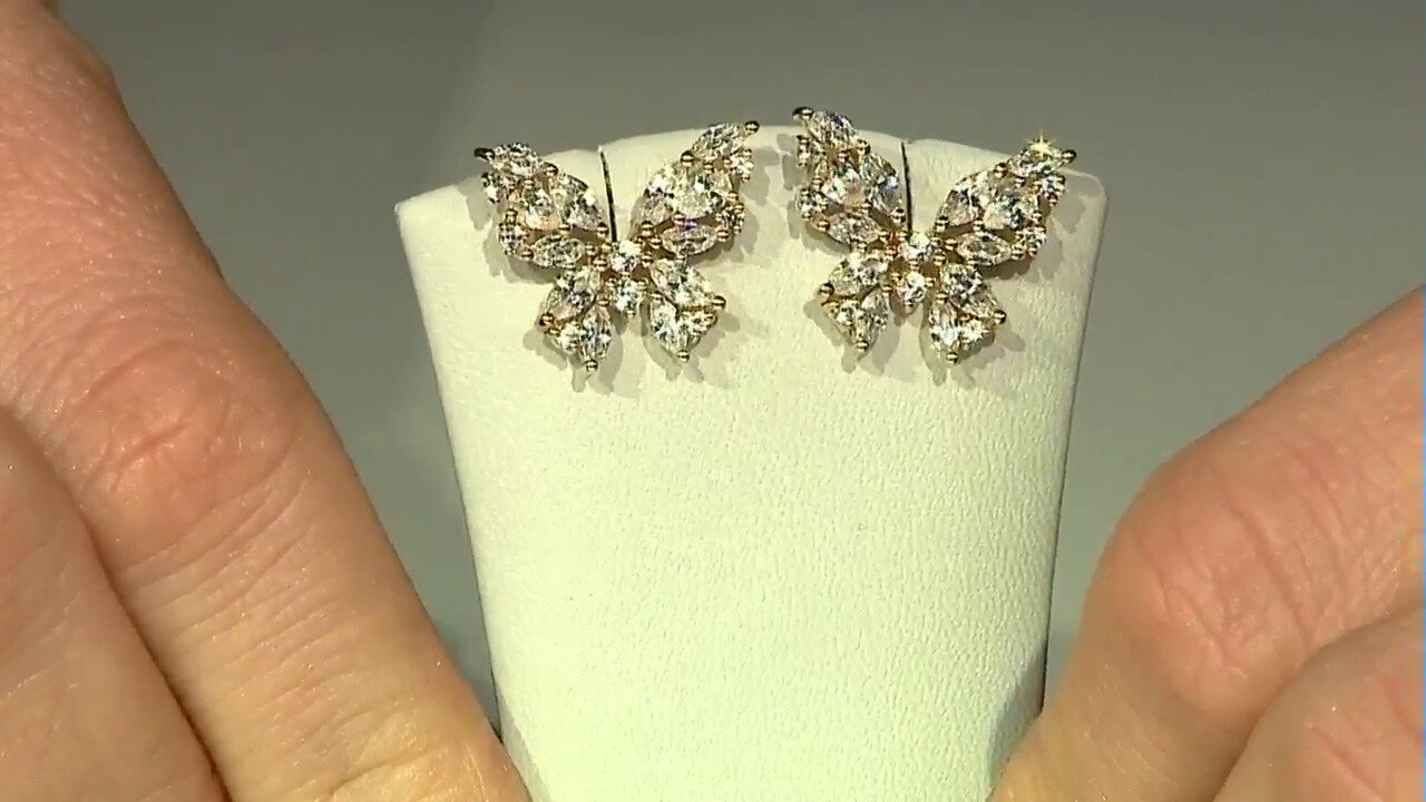 Video 9K Zircon Gold Earrings (de Melo)