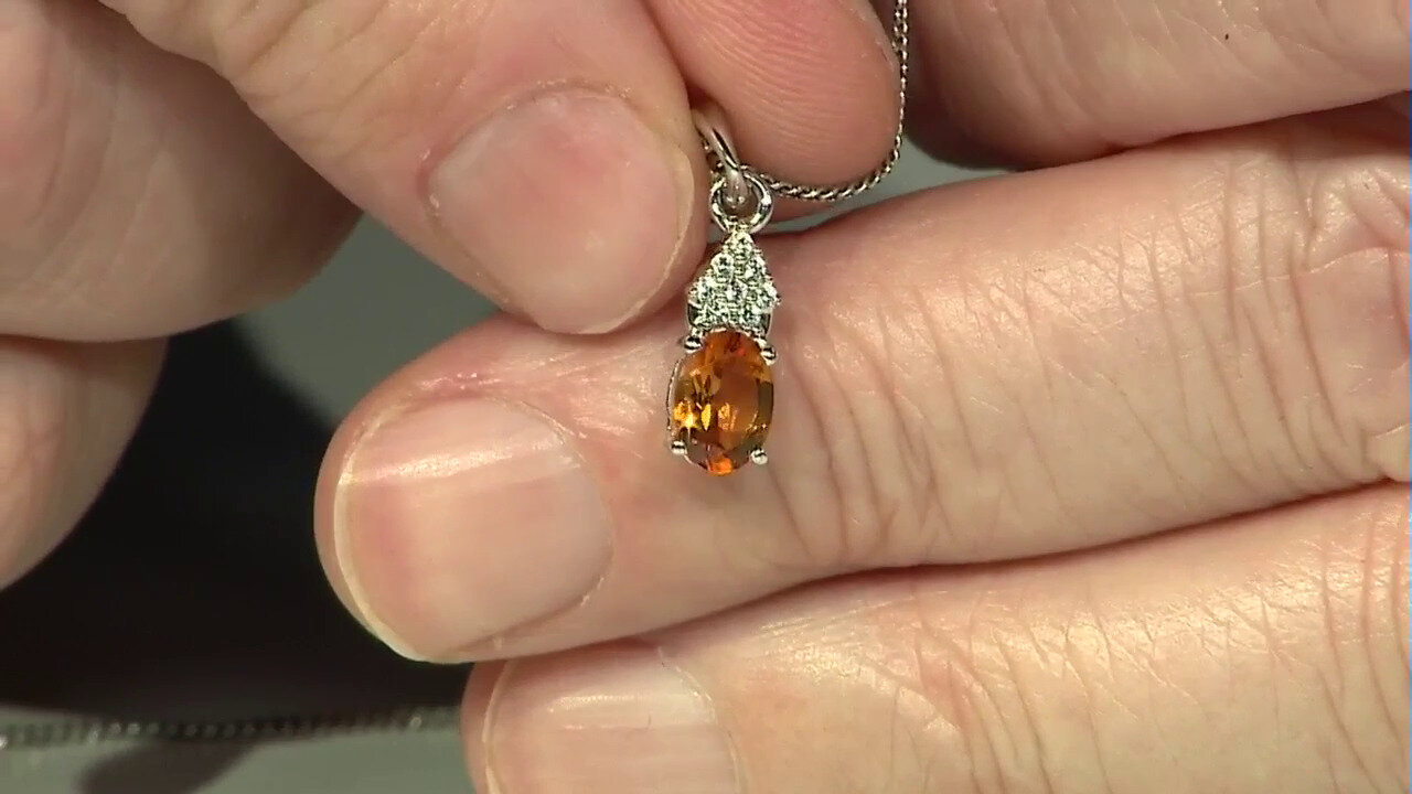 Video Citrine Silver Pendant