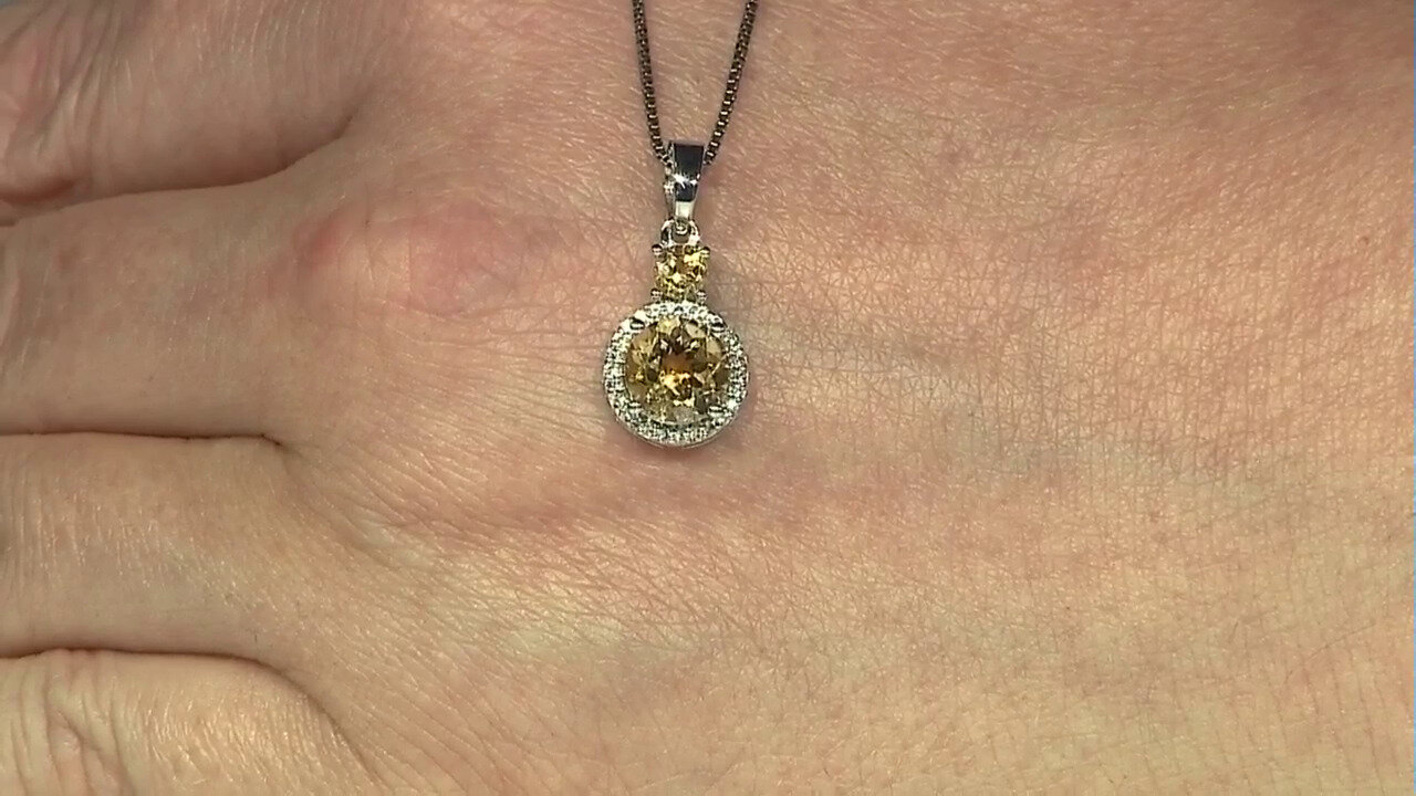 Video Citrine Silver Pendant