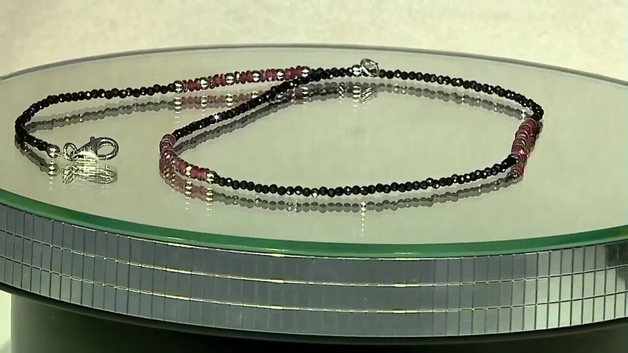 Video Black Spinel Silver Necklace