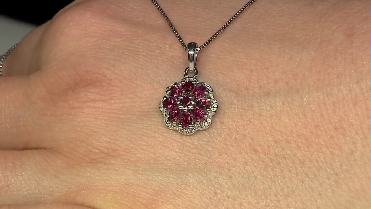 Video Brazilian Pink Tourmaline Silver Pendant