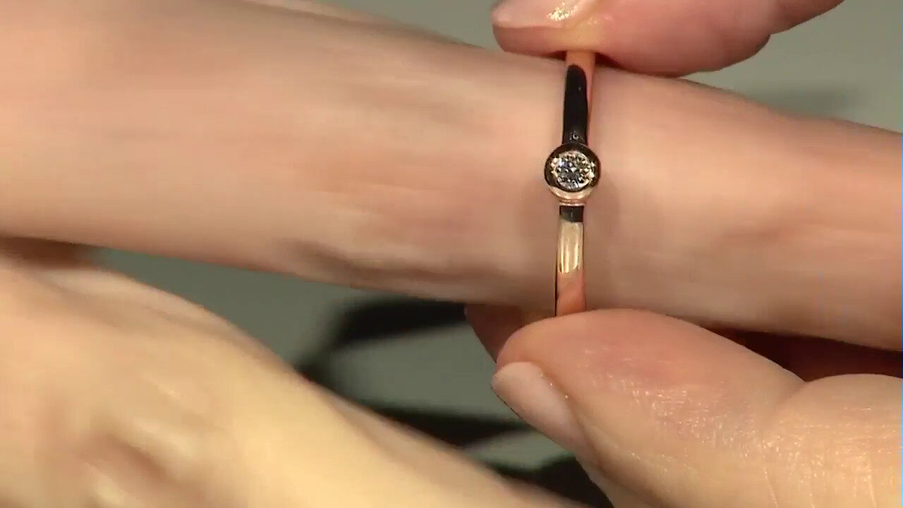 Video 9K FL (E) Diamond Gold Ring (de Melo)