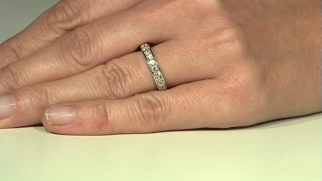 Video Zilveren ring met zirkonen