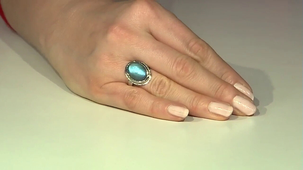 Video Labradorite Silver Ring (MONOSONO COLLECTION)