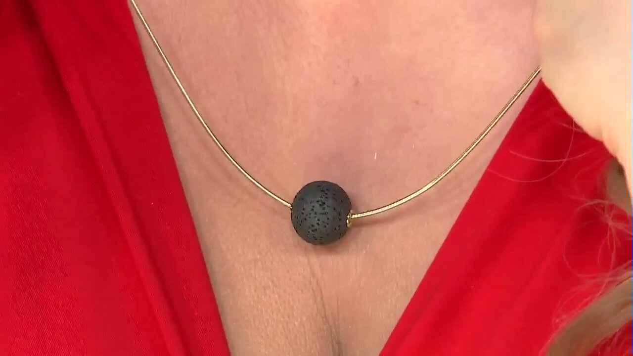 Video Black Lava Silver Pendant (MONOSONO COLLECTION)