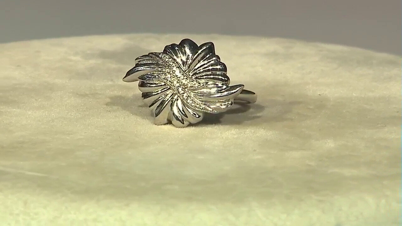 Video Zilveren ring met zirkonen (MONOSONO COLLECTION)