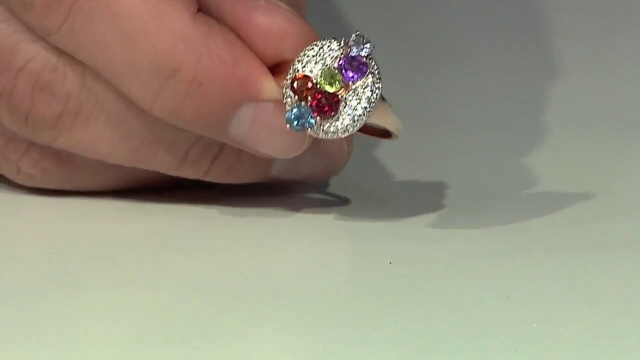 Video Anillo en plata con Zafiro azul