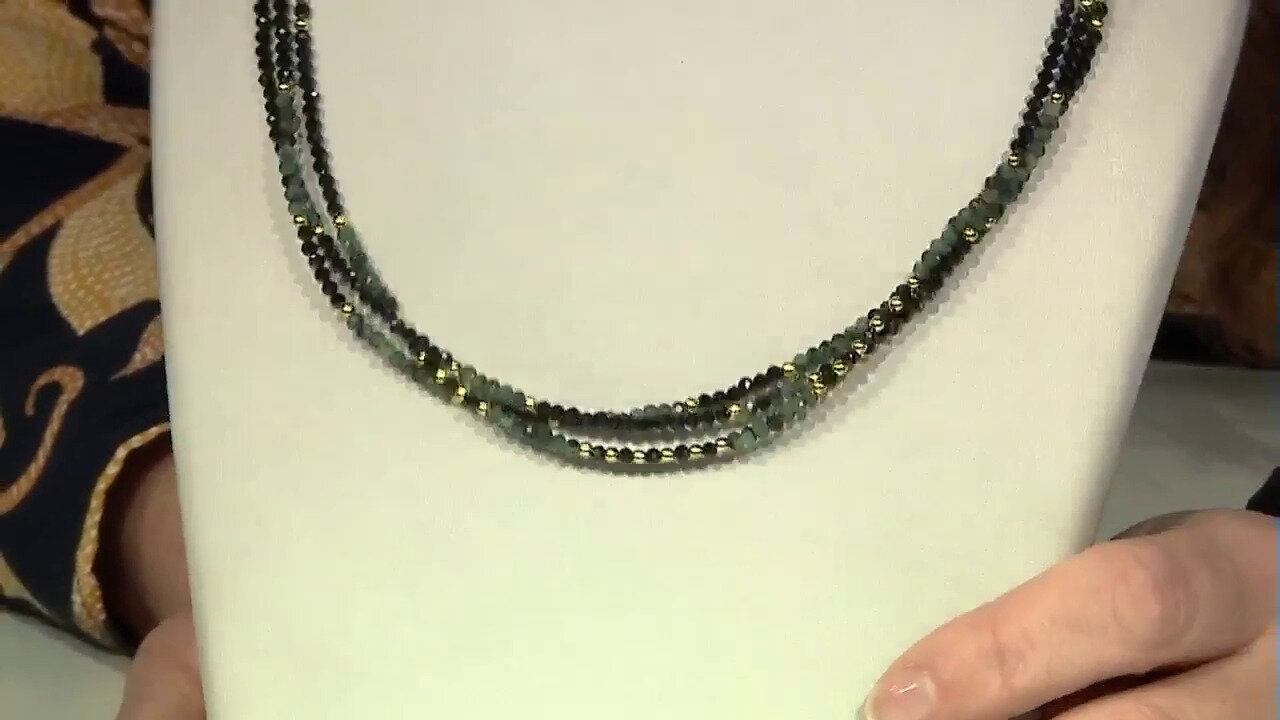 Video Black Spinel Silver Necklace