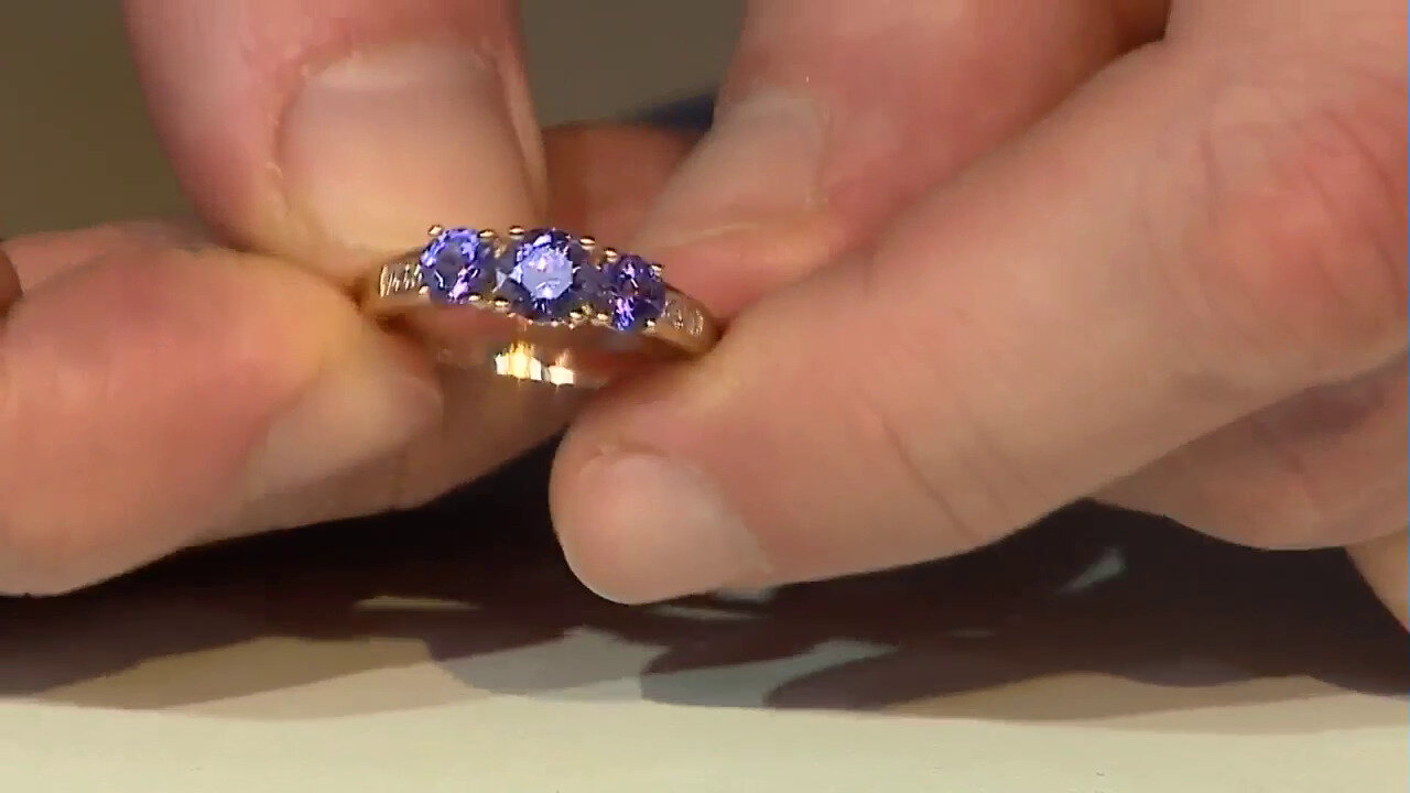 Video 10K AAA Tanzanite Gold Ring