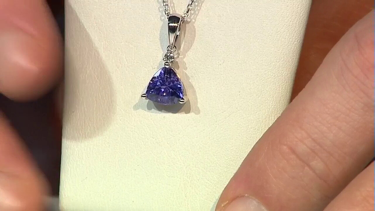 Video 10K AAA Tanzanite Gold Necklace