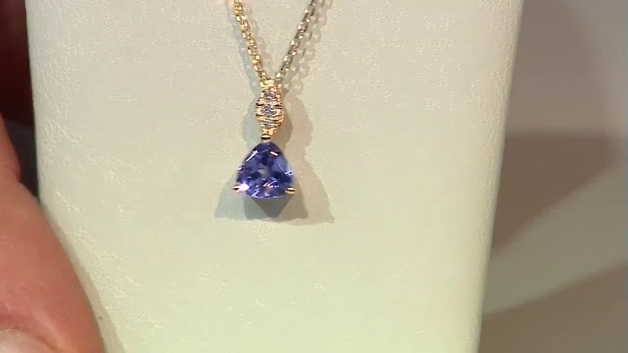 Video 10K AAA Tanzanite Gold Necklace