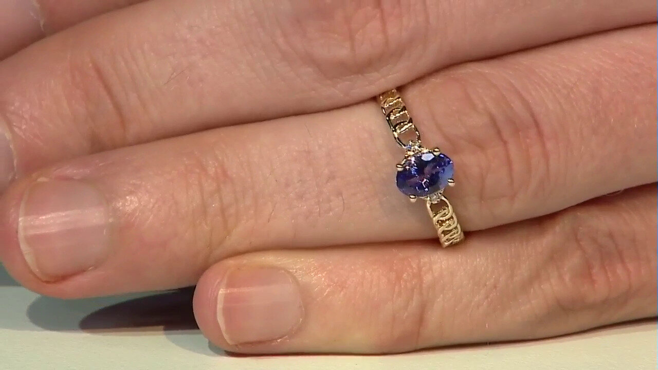 Video Bague en or et Tanzanite AAA