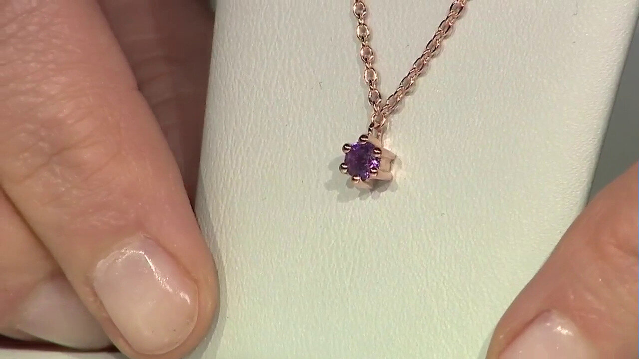 Video Rose de France Amethyst Silver Necklace