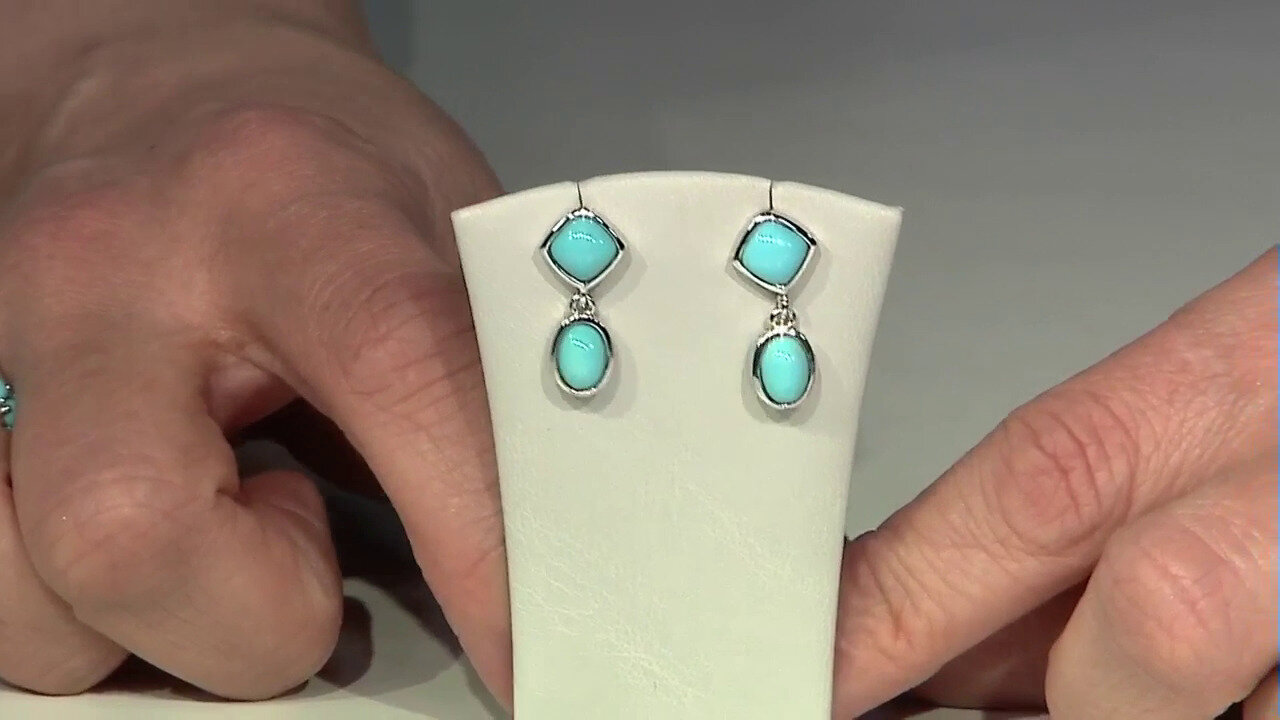 Video Boucles d'oreilles en argent et Turquoise