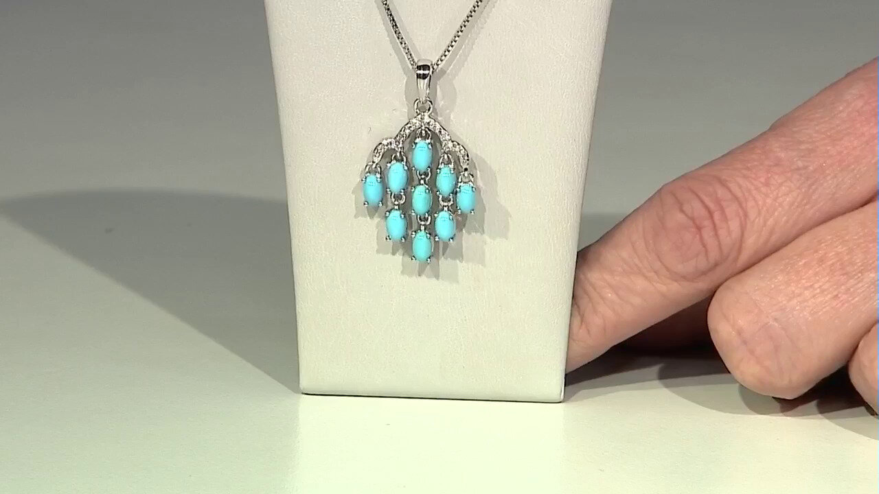 Video Sleeping Beauty Turquoise Silver Pendant