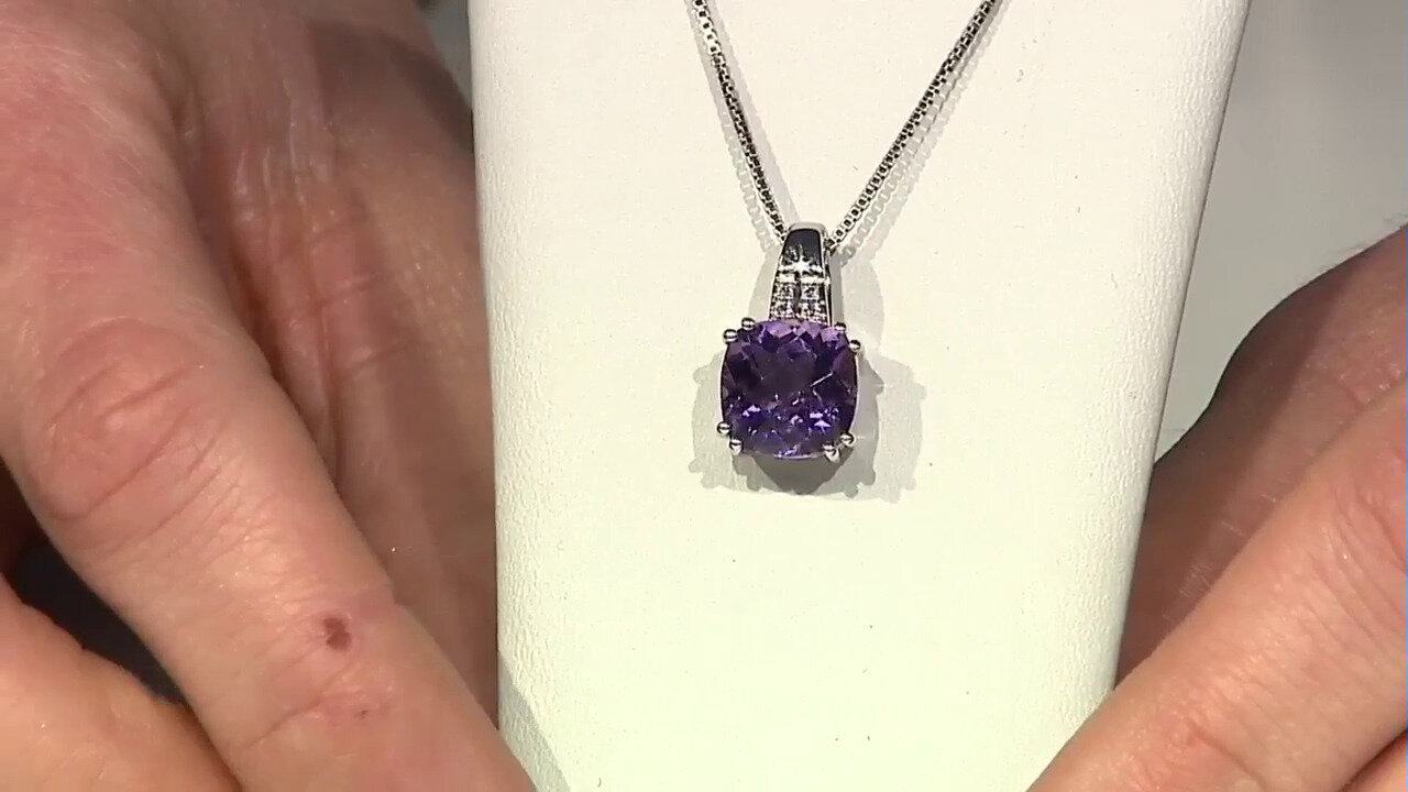 Video Amethyst Silver Pendant