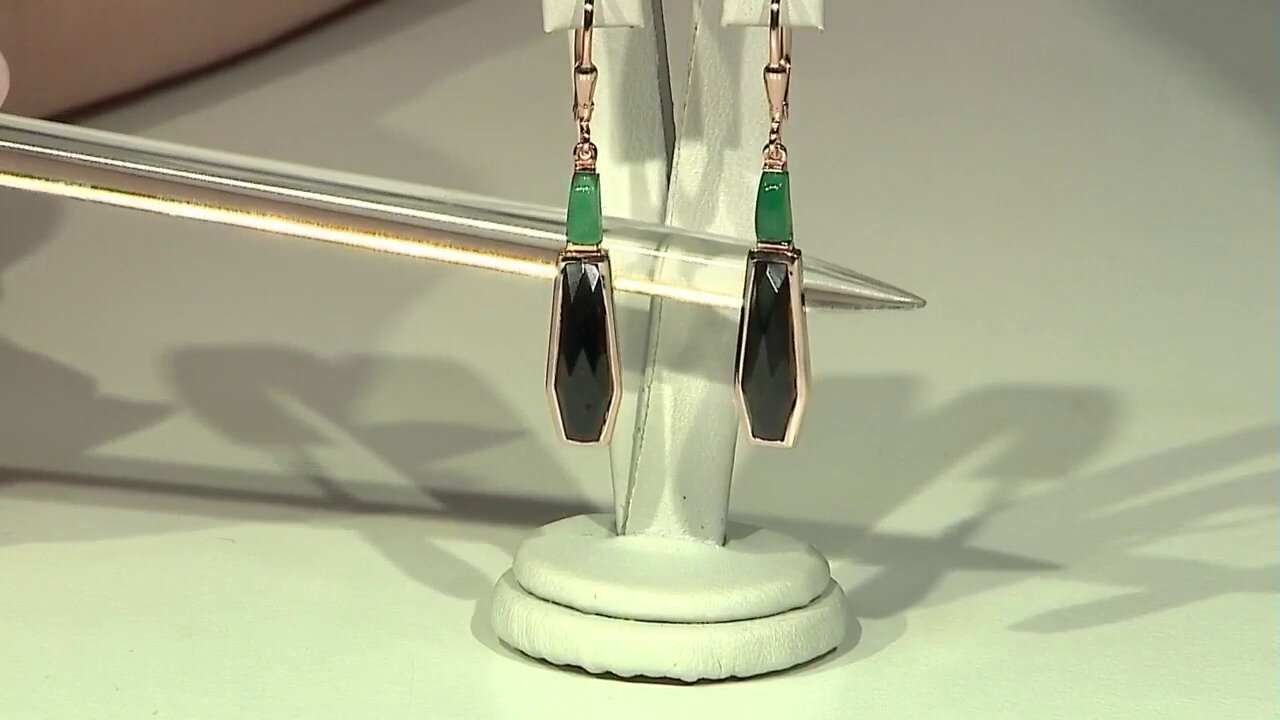 Video Boucles d'oreilles en argent et Spinelle noir (KM by Juwelo)