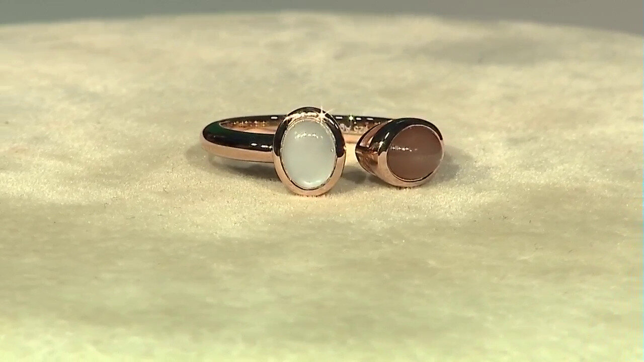 Video White Moonstone Silver Ring (KM by Juwelo)