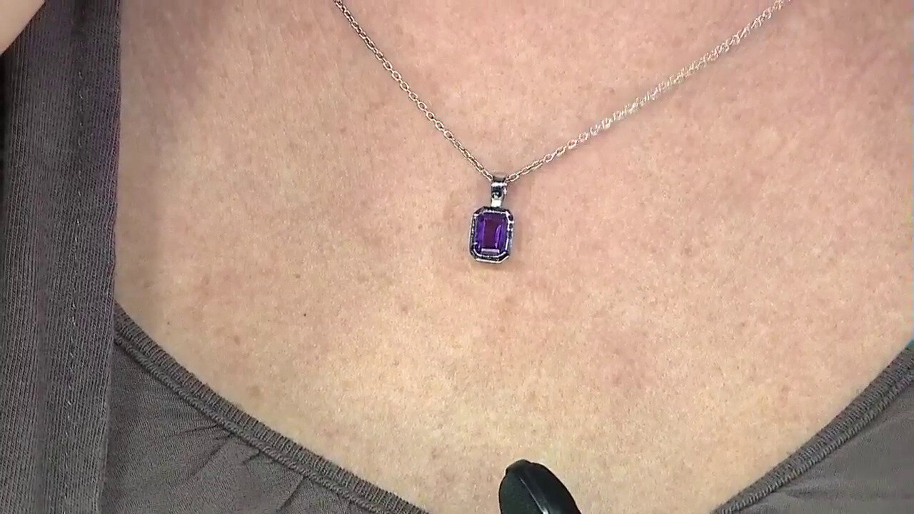 Video Zambian Amethyst Silver Necklace