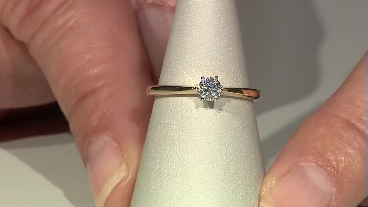 Video 18K IF (D) Diamond Gold Ring (Annette)