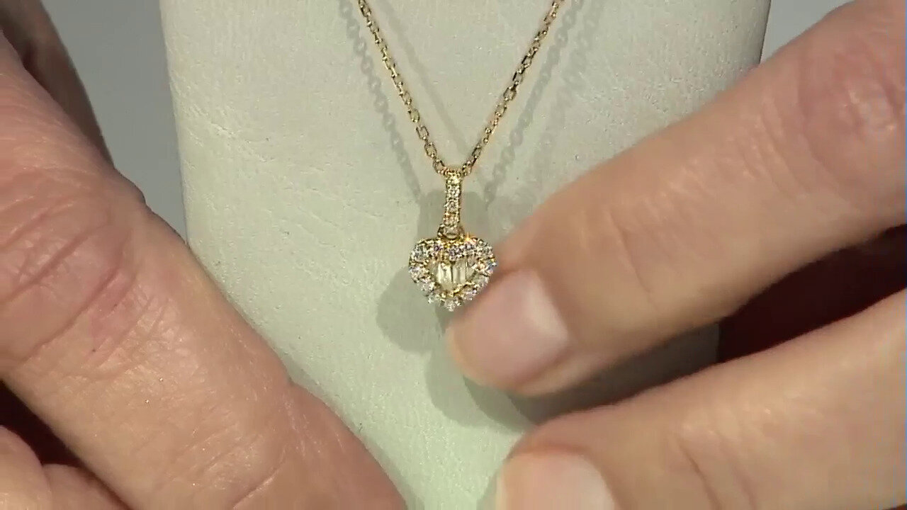 Video 18K SI2 (H) Diamond Gold Necklace (CIRARI)