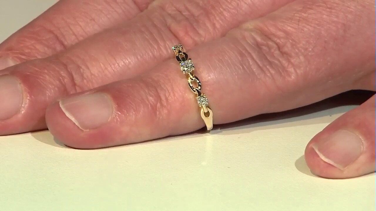 Video 14K I1 (H) Diamond Gold Ring (CIRARI)