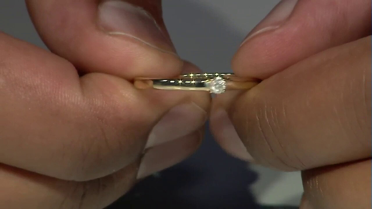 Video 9K I4 (J) Diamond Gold Ring