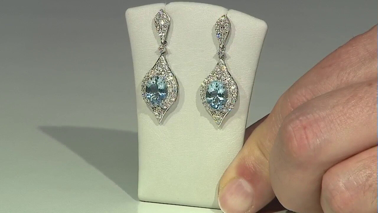 Video 14K AAA Brazilian Aquamarine Gold Earrings (CIRARI)