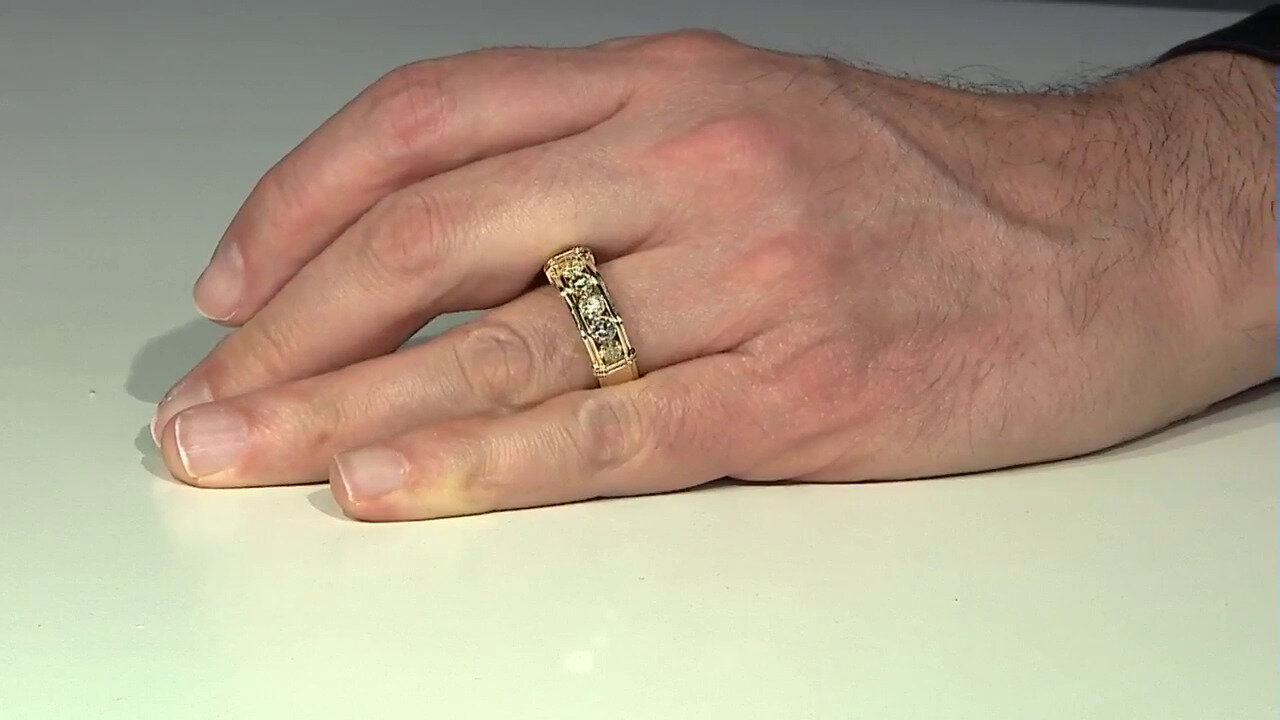 Video 14K SI2 Fancy Diamond Gold Ring (CIRARI)