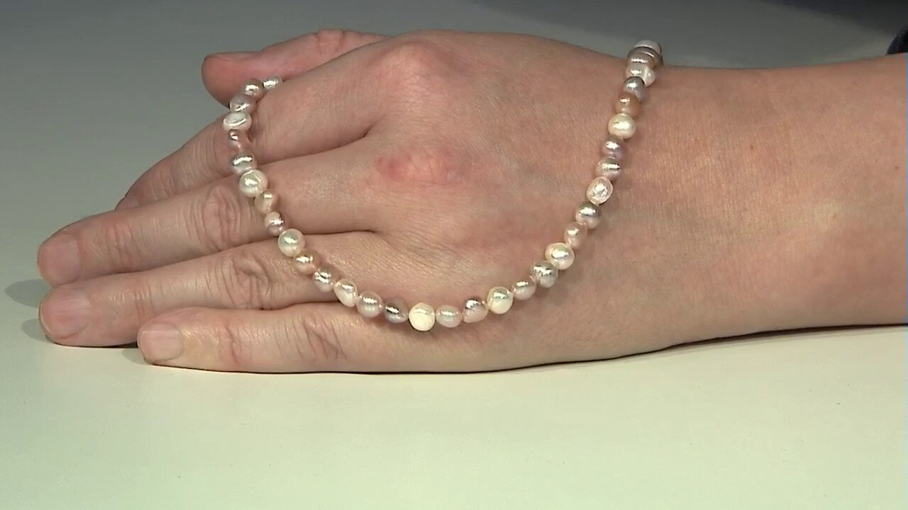 Video Freshwater pearl Silver Necklace