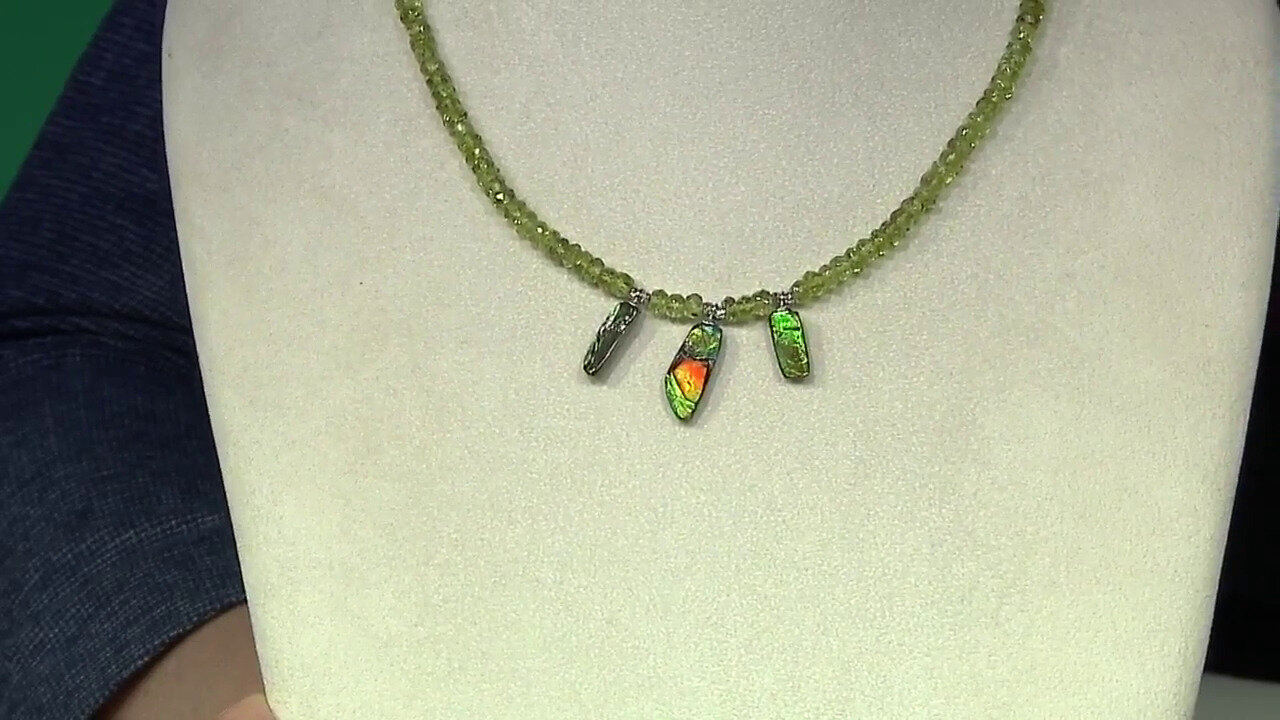 Video Collier en argent et Ammolite