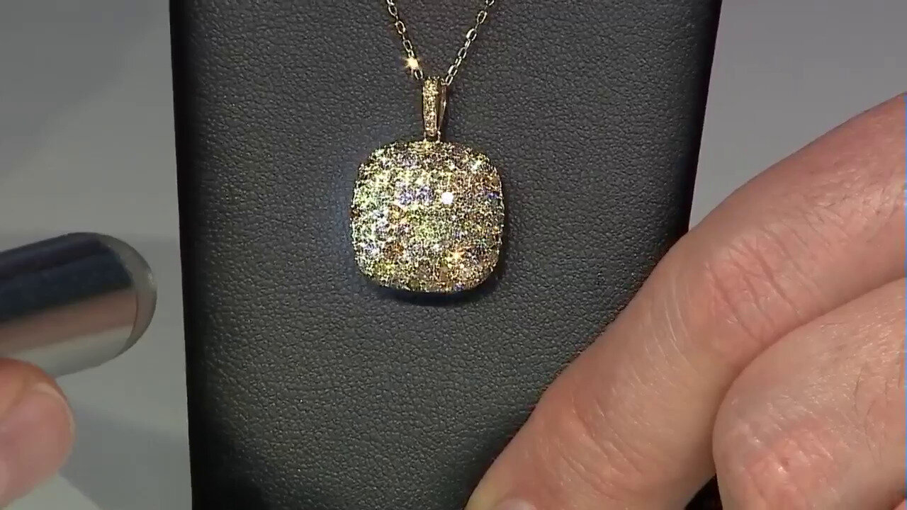 Video 14K SI2 Fancy Diamond Gold Necklace (CIRARI)