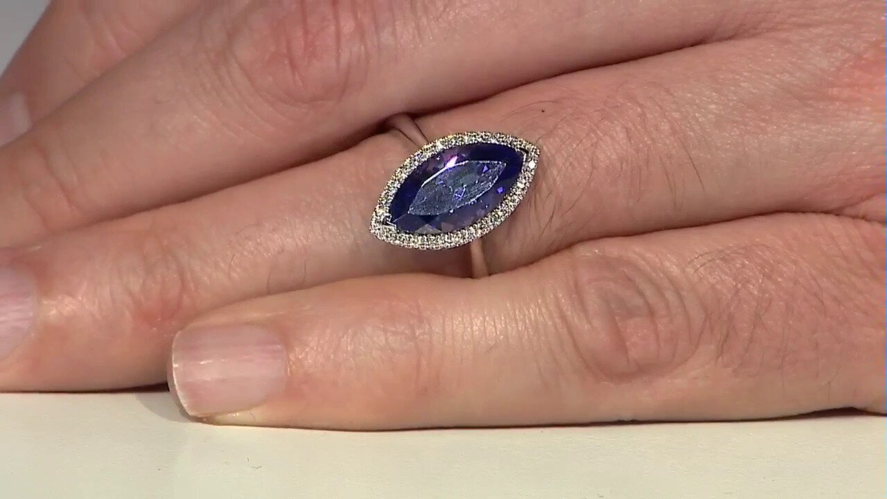 Video 18K AAA Tanzanite Gold Ring (CIRARI)