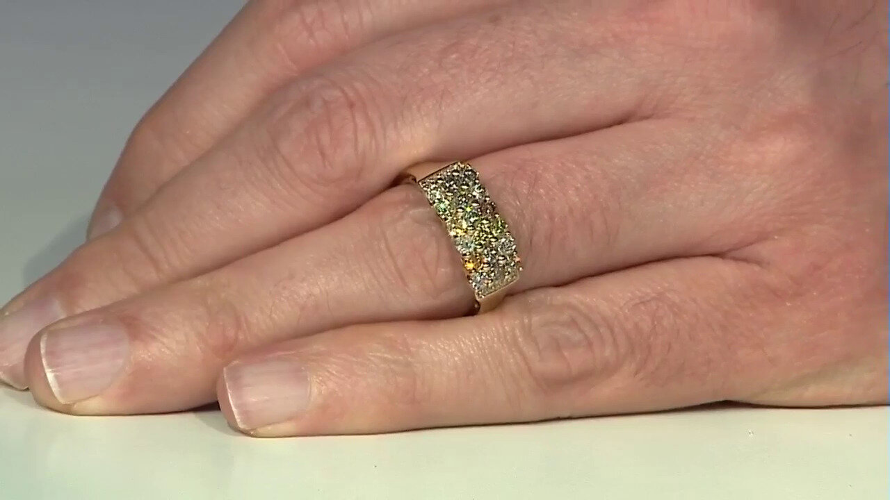 Video 14K SI2 Fancy Diamond Gold Ring (CIRARI)