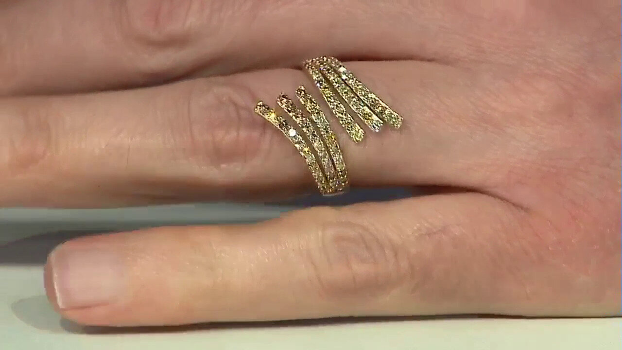 Video 14K SI2 Fancy Diamond Gold Ring (CIRARI)