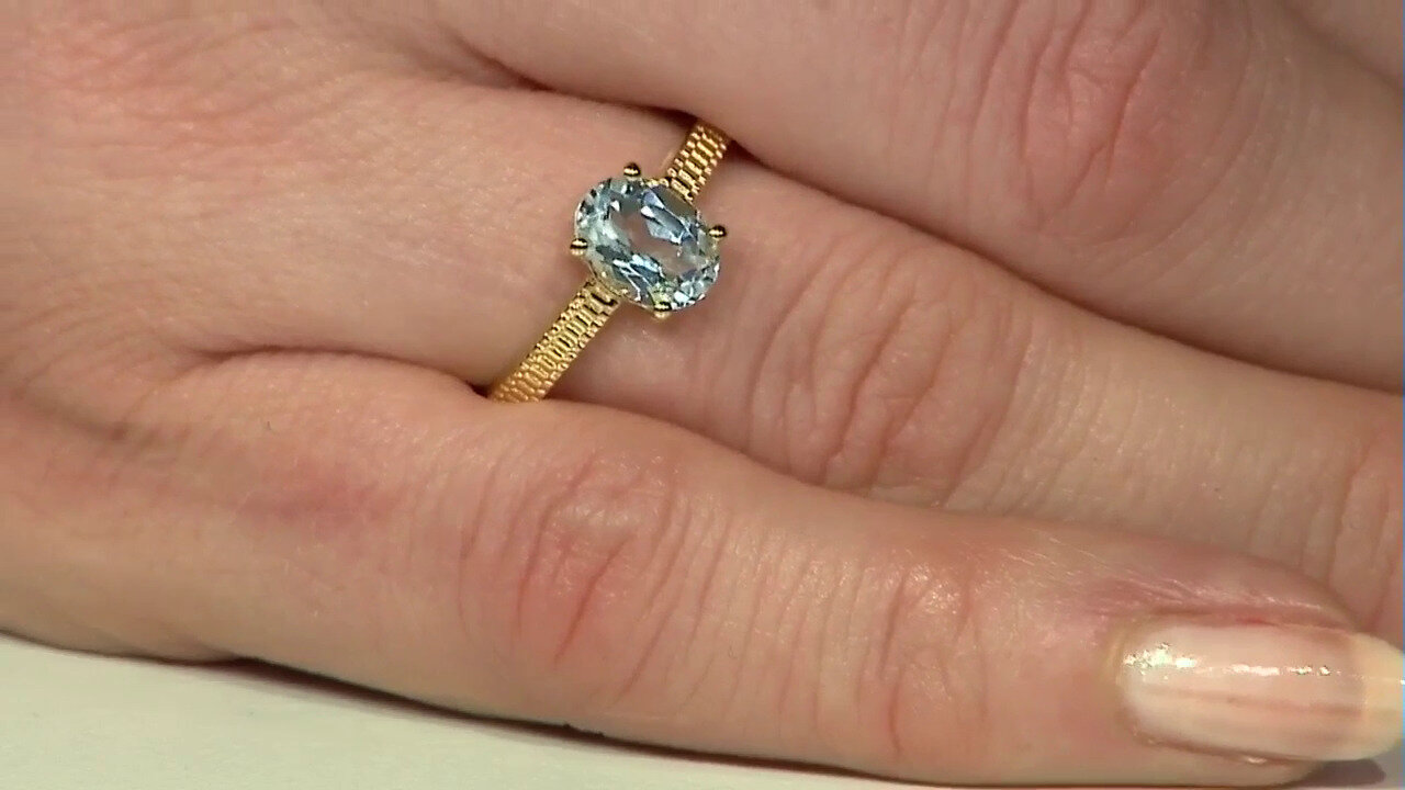 Video Sky Blue Topaz Silver Ring