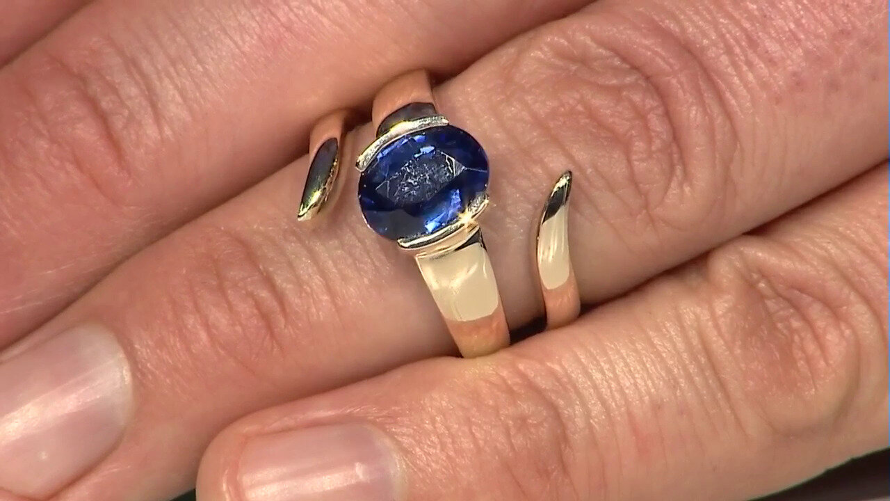 Video 9K Kyanite Gold Ring (de Melo)