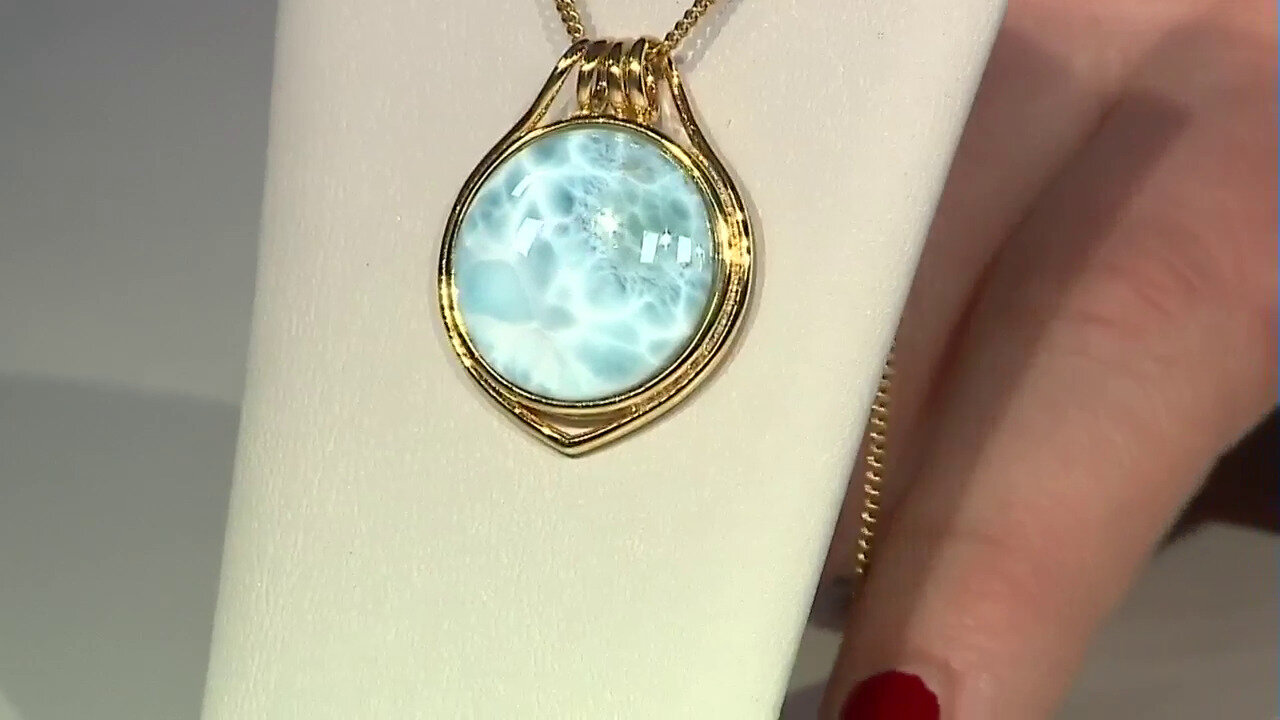 Video Colgante en plata con Larimar