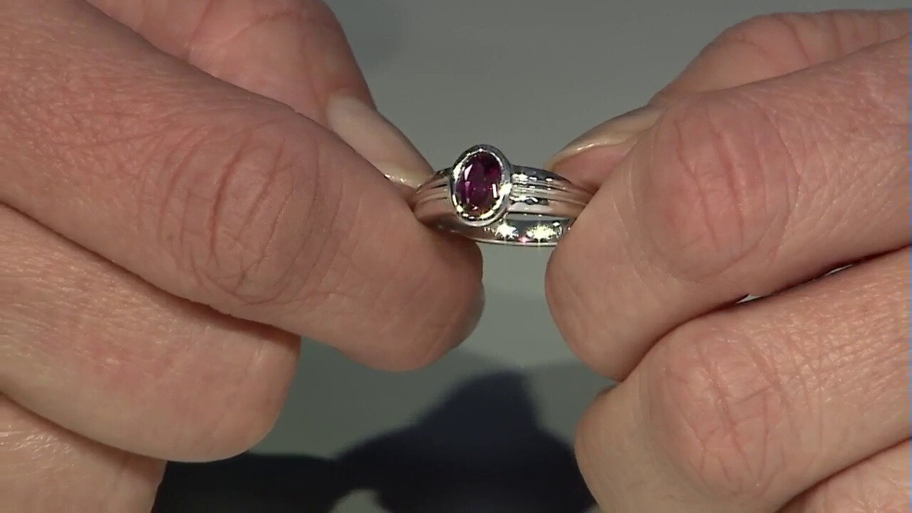 Video Roshoite Garnet Silver Ring (Pallanova)