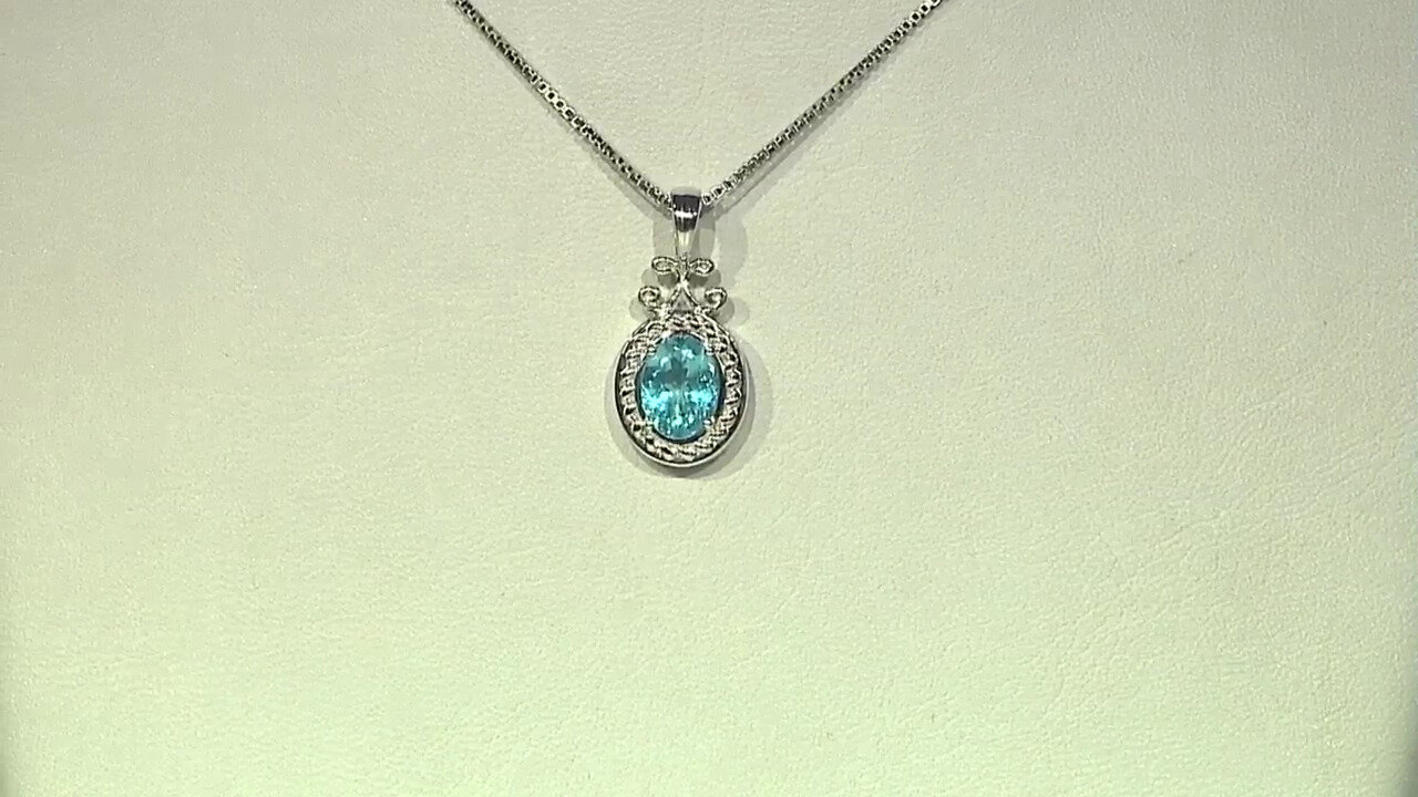 Video Blue Apatite Silver Pendant (Pallanova)