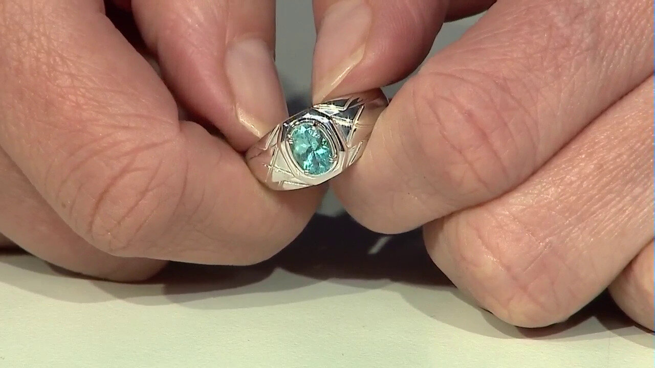 Video Bague en argent et Apatite bleue (Pallanova)