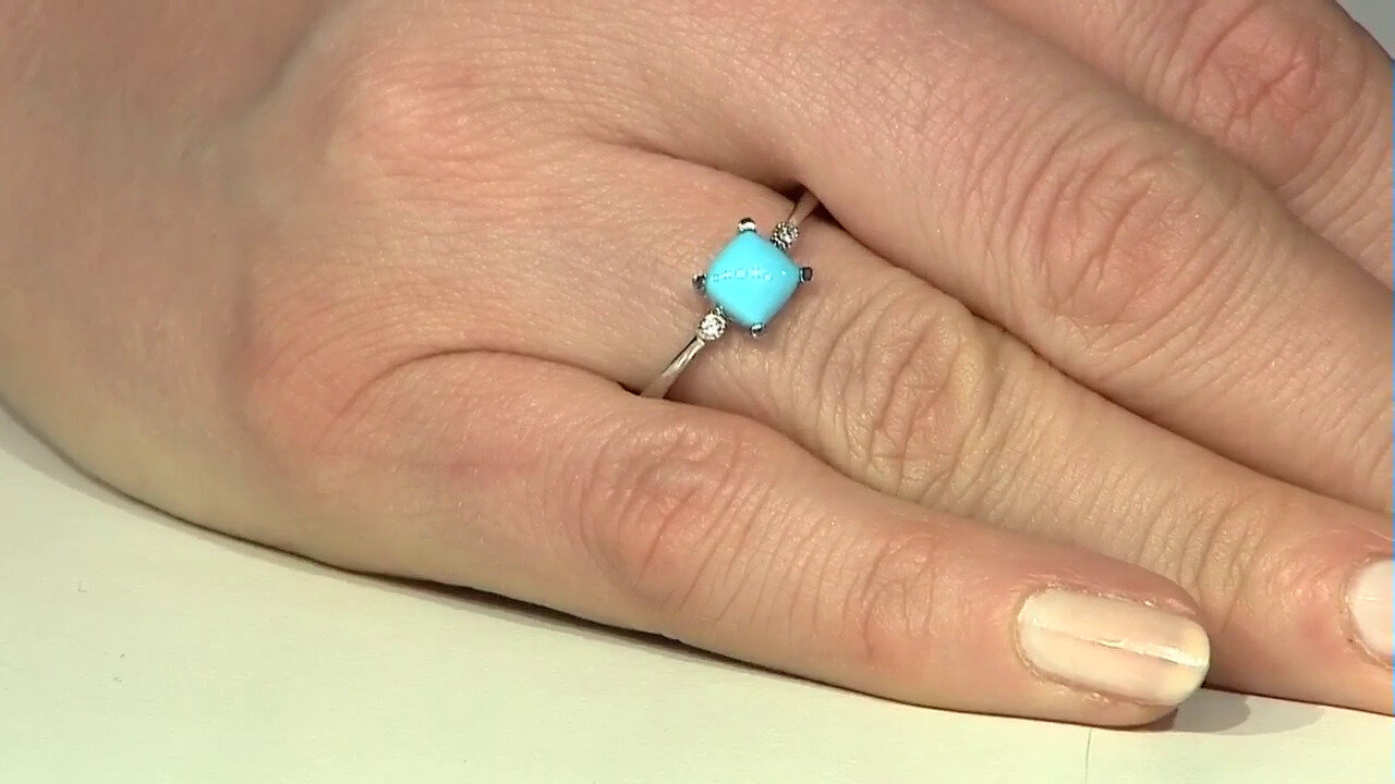 Video Anillo en plata con Turquesa bella durmiente (Faszination Türkis)