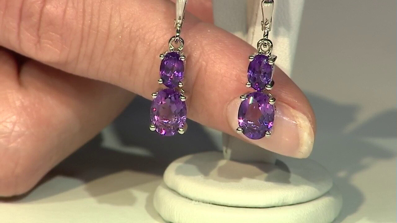 Video Moroccan Amethyst Silver Earrings