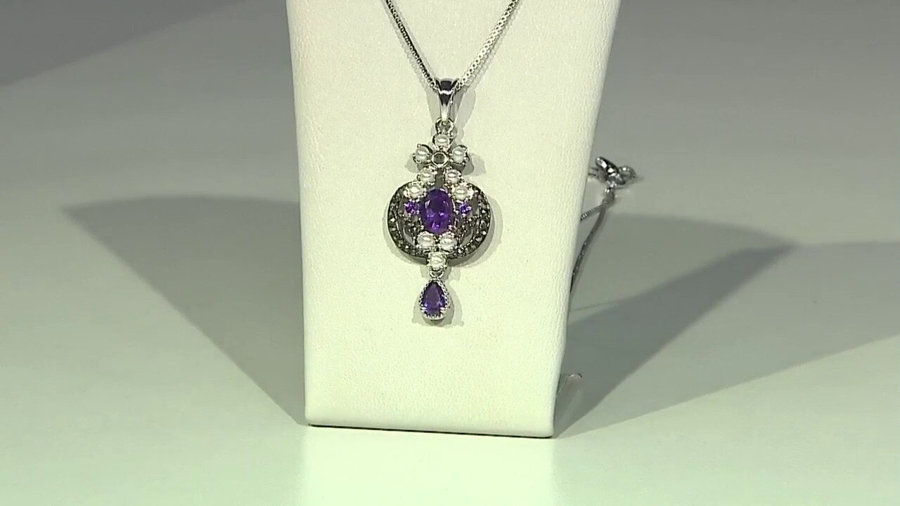 Video Zambian Amethyst Silver Pendant