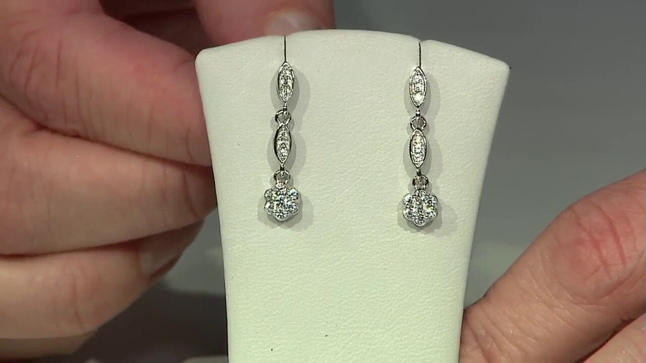 Video Zircon Silver Earrings