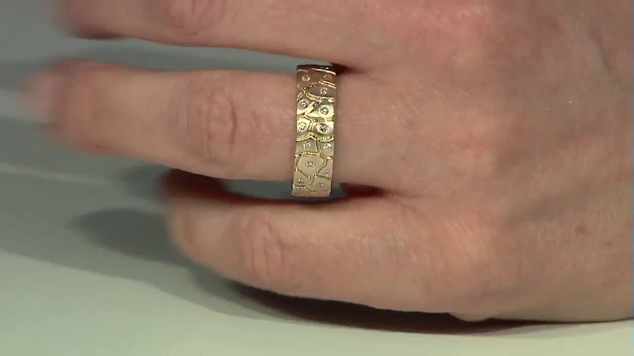 Video 9K I2 (H) Diamond Gold Ring (de Melo)