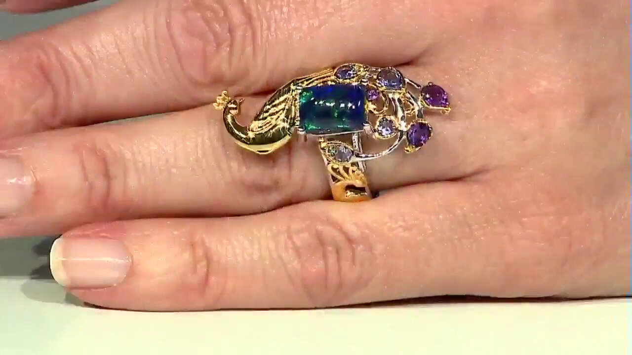 Video Mezezo Opal Silver Ring (Gems en Vogue)