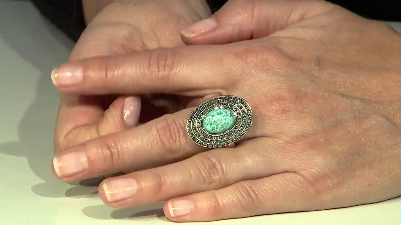 Video Bague en argent et Chrysocolle (Annette classic)
