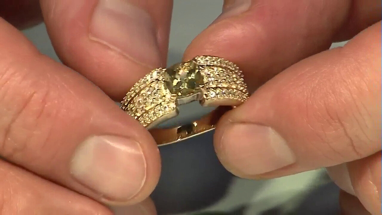 Video Bague en or et Tanzanite jaune non chauffée  (Adela Gold)